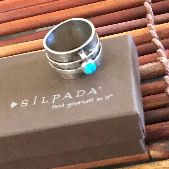 Silpada Sterling Silver Spinner Ring size 6.5 - Picture 3 of 7